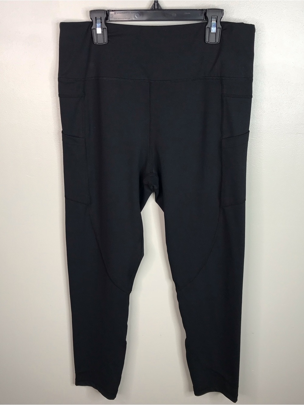 ZYIA Active Black High-Waist With Pocket Leggings Sz 14-16